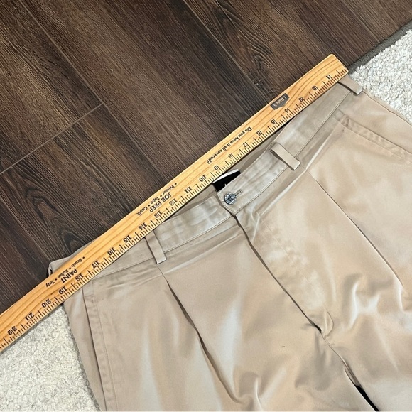 Nike Golf Dri-fit Khaki Pants 38x32 Lightweight Pleated Front Belt Loops - Picture 5 of 12